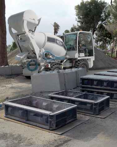 Produção local com autoconcreteira Fiori